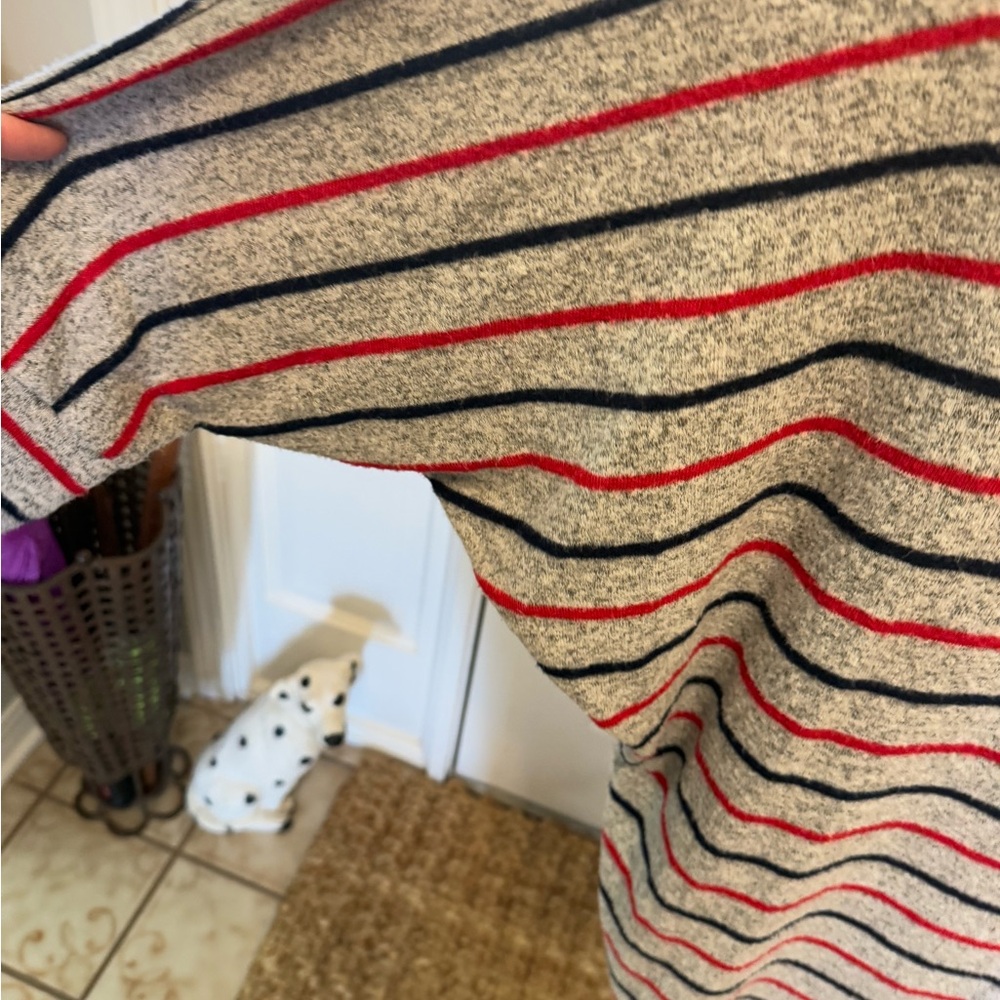 Botanique Stripe Soft Top Shirt LS M Oversized - Picture 5 of 8